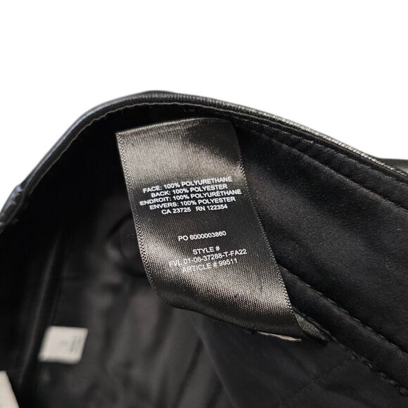 Aritzia Babaton Command Pant, Black, Vegan Leather, Straight Leg, Mobwife Size 6 - Picture 7 of 9